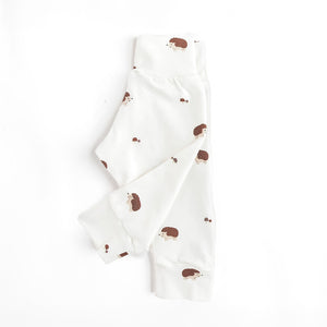 Sweet Hedgehogs on Ivory Baby & Toddler Cotton Knit Leggings