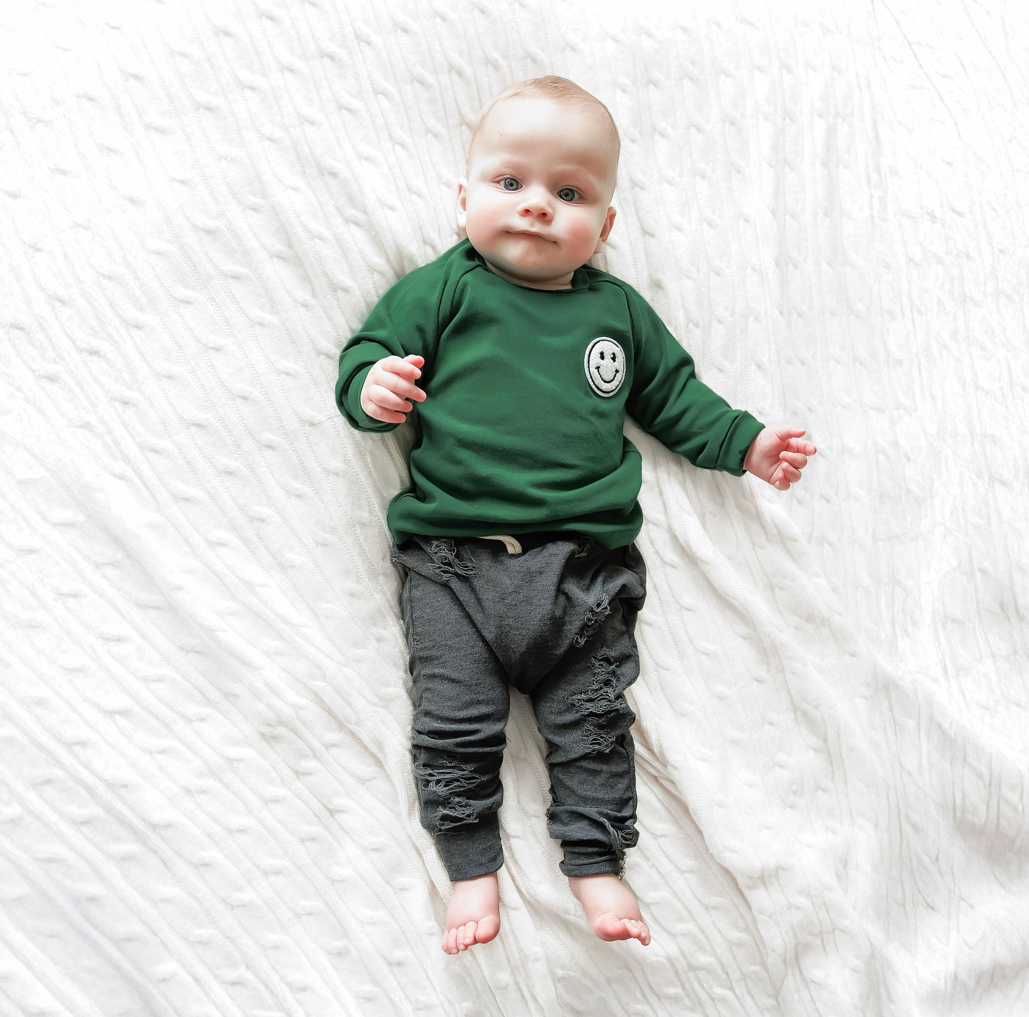 Distressed Denim Inspired Baby Joggers