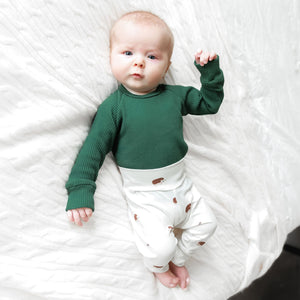 Sweet Hedgehogs on Ivory Baby & Toddler Cotton Knit Leggings
