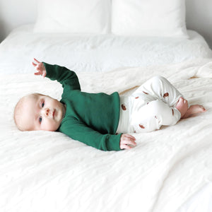 Sweet Hedgehogs on Ivory Baby & Toddler Cotton Knit Leggings