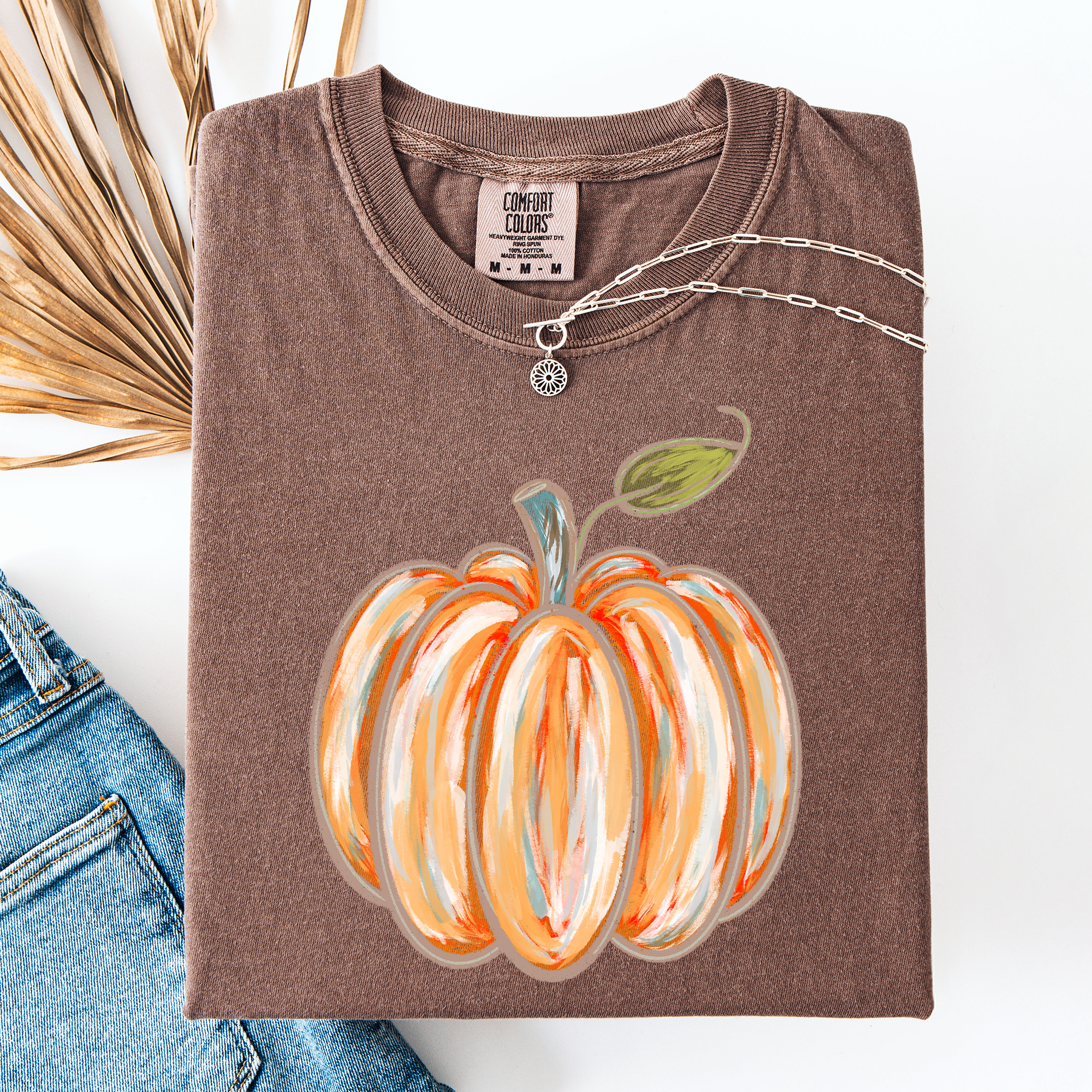 Watercolor Pumpkin, Halloween, Autumn, Fall, Comfort Colors T-Shirt