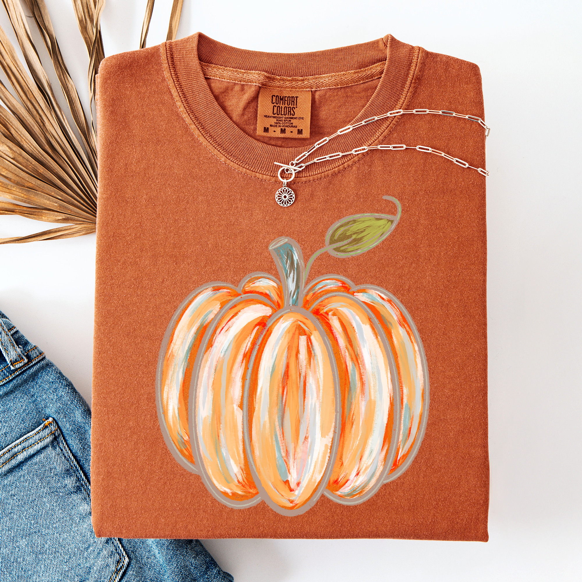Watercolor Pumpkin, Halloween, Autumn, Fall, Comfort Colors T-Shirt