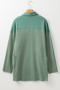 Arianna Waffle  Half Button Top.