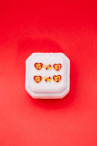 Desert Peach - KC Cheer Bow Stud Earrings