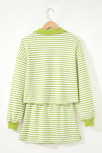 Juniper Stripe Collared Pullover and Skort Outfit