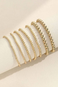 7pcs/Set Minimalist Beaded Luxury Bracelet Set: Gold / Set