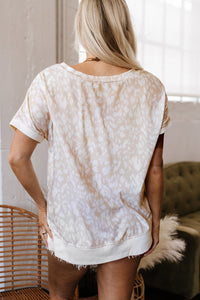 Janiyah Leopard Side Slit Loose Fit Top