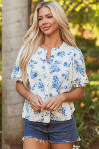 Lilianna Floral Buttoned Casual Top