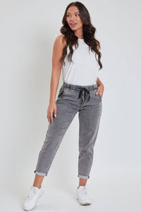 Missy Petite Kozy Fit Mid-Rise Jogger: SALT WASH BLACK