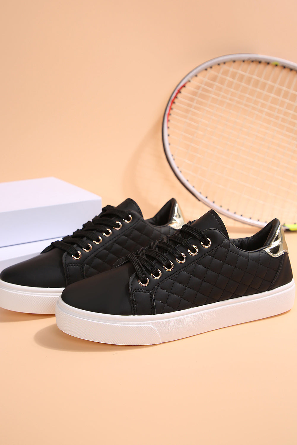 Harper Quilted Lace Up Sneakers