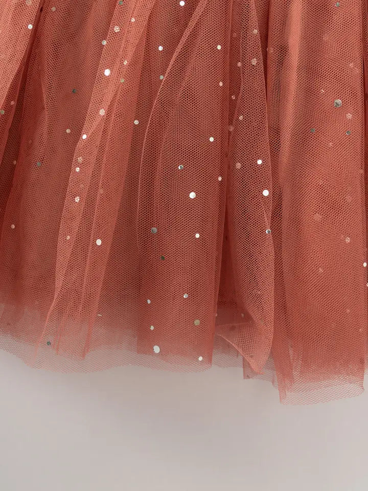 FINAL SALE-Pink Rainbow Pumpkin Girl Tutu Dress
