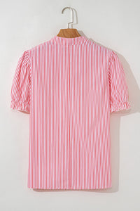 Lucy Stripe Puff Sleeve Blouse