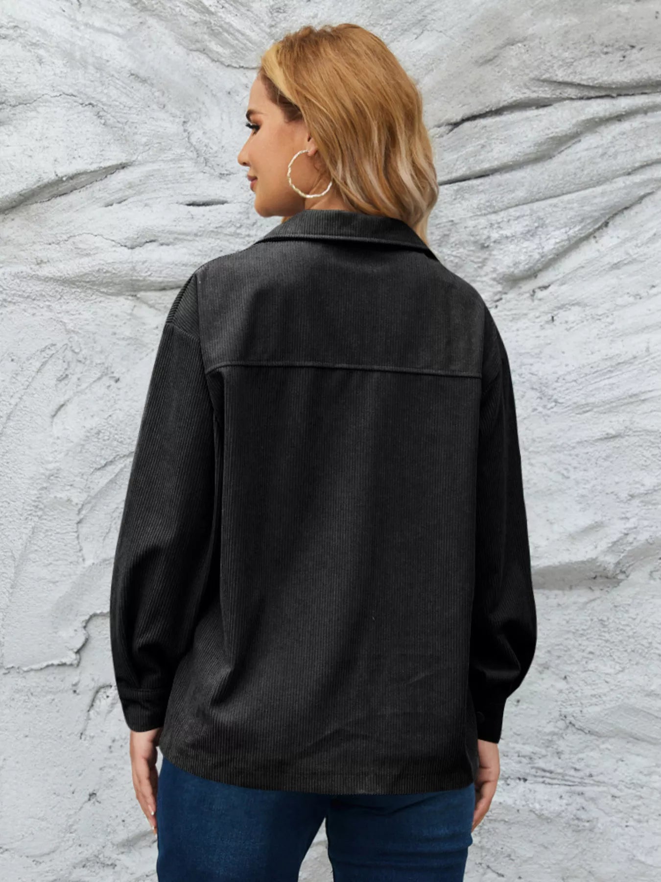 Casual Corduroy Button-Down Jacket