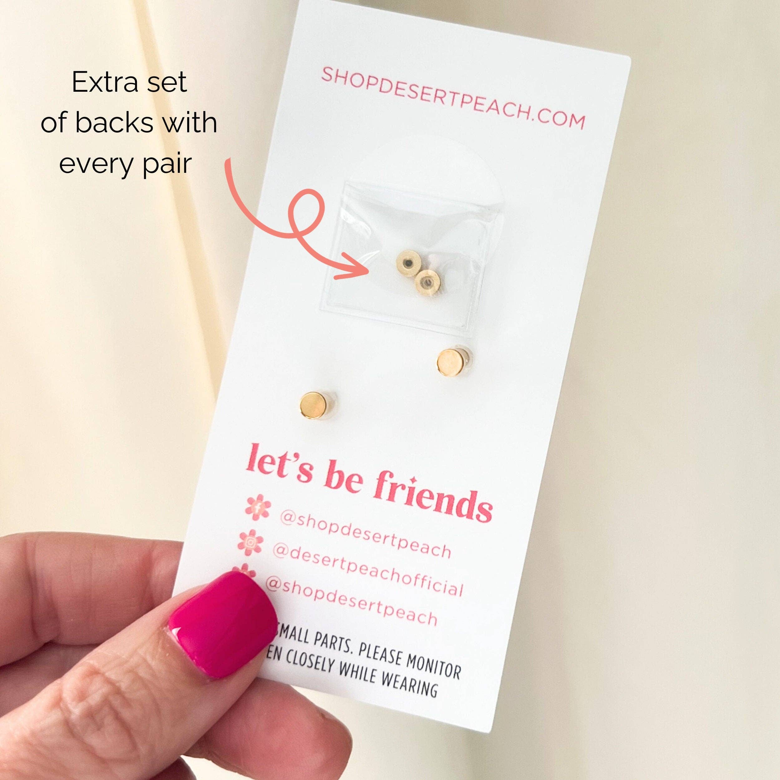 Desert Peach - KC Cheer Bow Stud Earrings