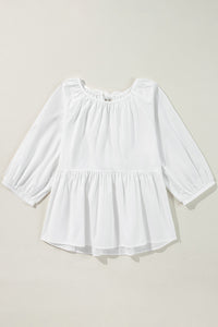 Paula Bow Knot Cutout Back Blouse