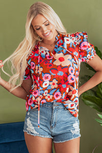 Lyric Flower Self Tie Blouse