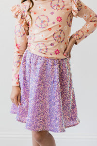 SALE Flower Child L/S Ruffle Tee