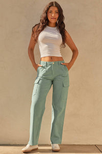 Porkchop Cargo Pkt Straight Leg Pant: Jasmine / Junior / 13