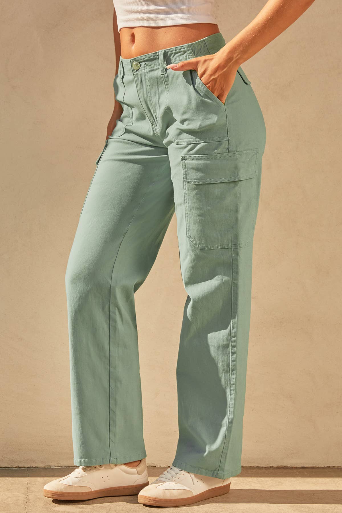 Porkchop Cargo Pkt Straight Leg Pant: Jasmine / Junior / 13