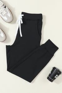 River Drawstring Waist Pocketed Leggings