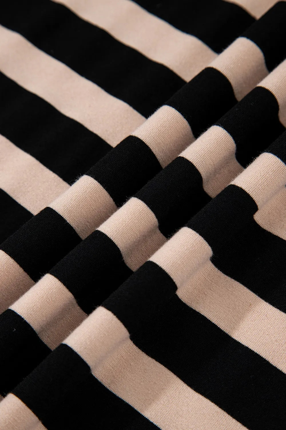 Stripe Casual Round Neck Tee Dress with Pockets