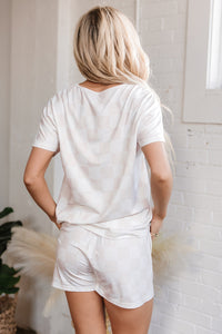 Scottie Checkered Tee Drawstring Shorts Lounge Set