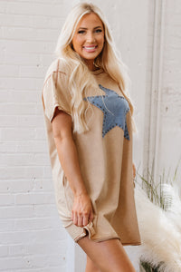Luz Mineral Wash Star T-Shirt Dress