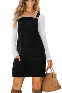 Alexis Front Pockets Corduroy Overall Dress.