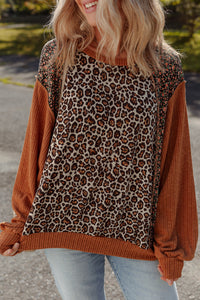 Natalie Leopard & Floral Patchwork Loose Top