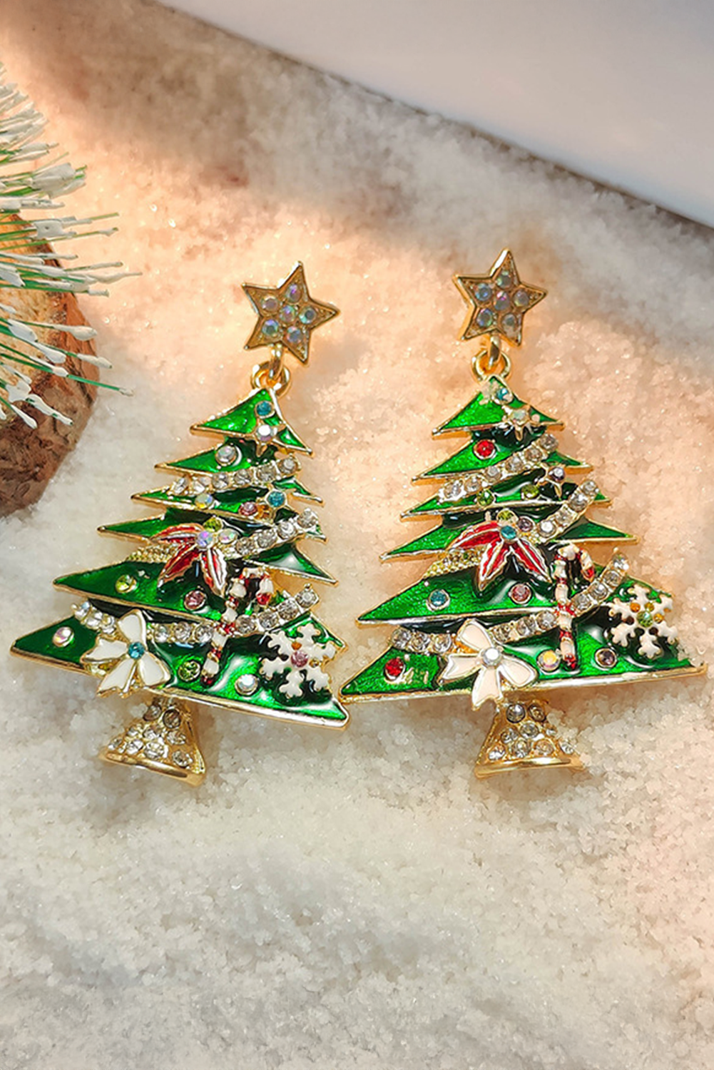 Anne Star Christmas Tree Earrings
