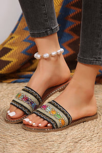 Quincy Bohemian Pattern Crochet Slippers