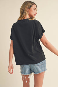 Mali Baby Tee Short Sleeve Top - Black