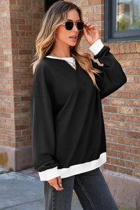Sophie Ribbed Patchwork Baggy Sweatshirt