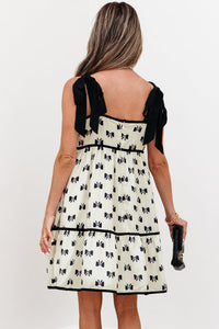 Pagie Bow Knot Shoulder Mini Dress