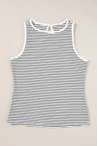 Bethany Striped Knit Sleeveless Tank