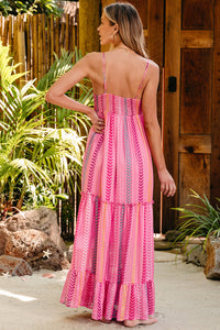 Clover Western Tassel Tie V Neck Wrap Maxi Dress