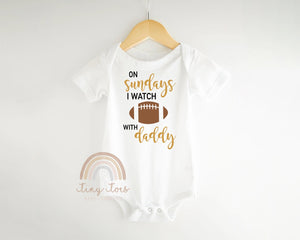 On Sundays I Watch Football With Daddy Bodysuit