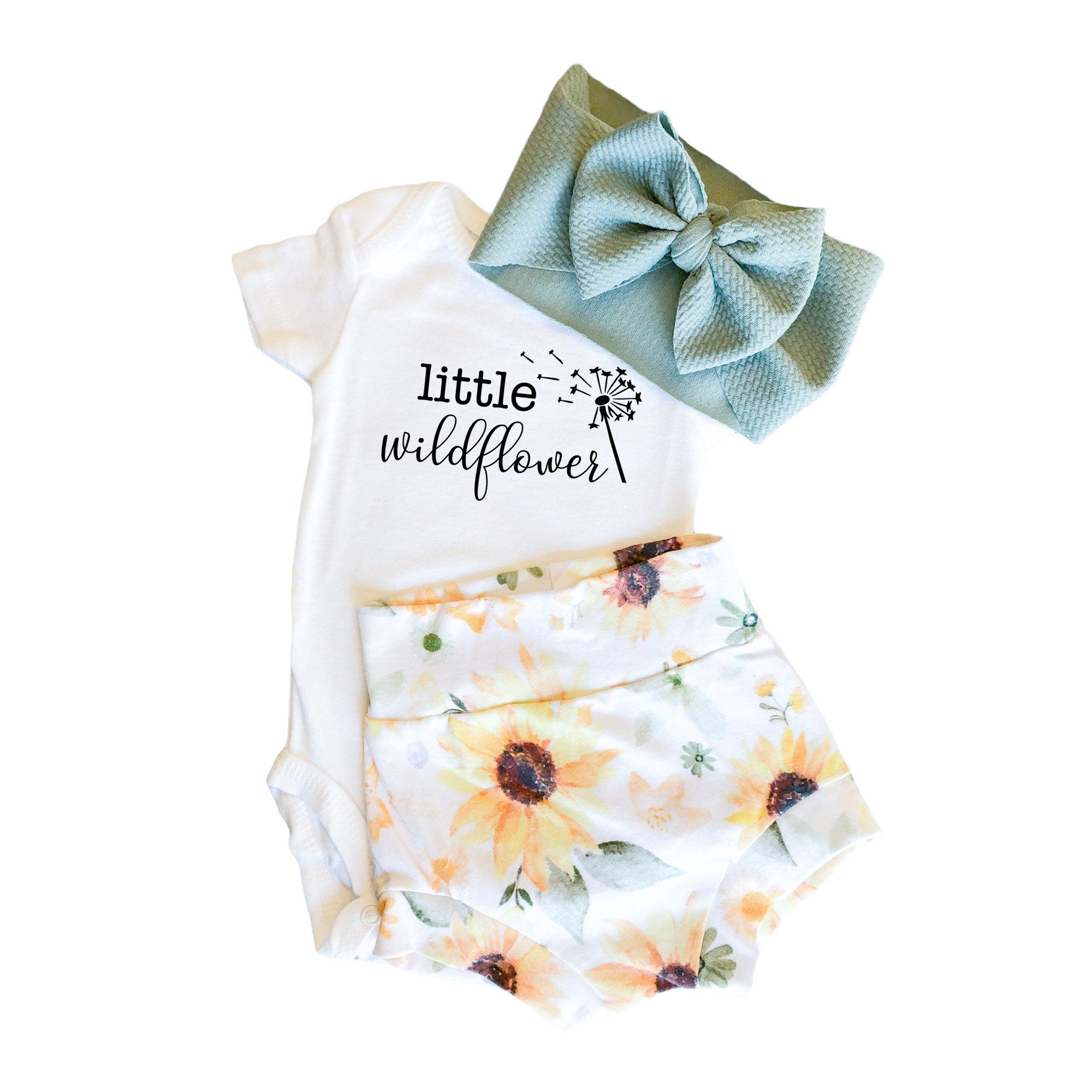 Little Wildflower Sunflower Bummies Set