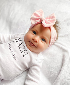 Black and White Checkered Headwrap Bow