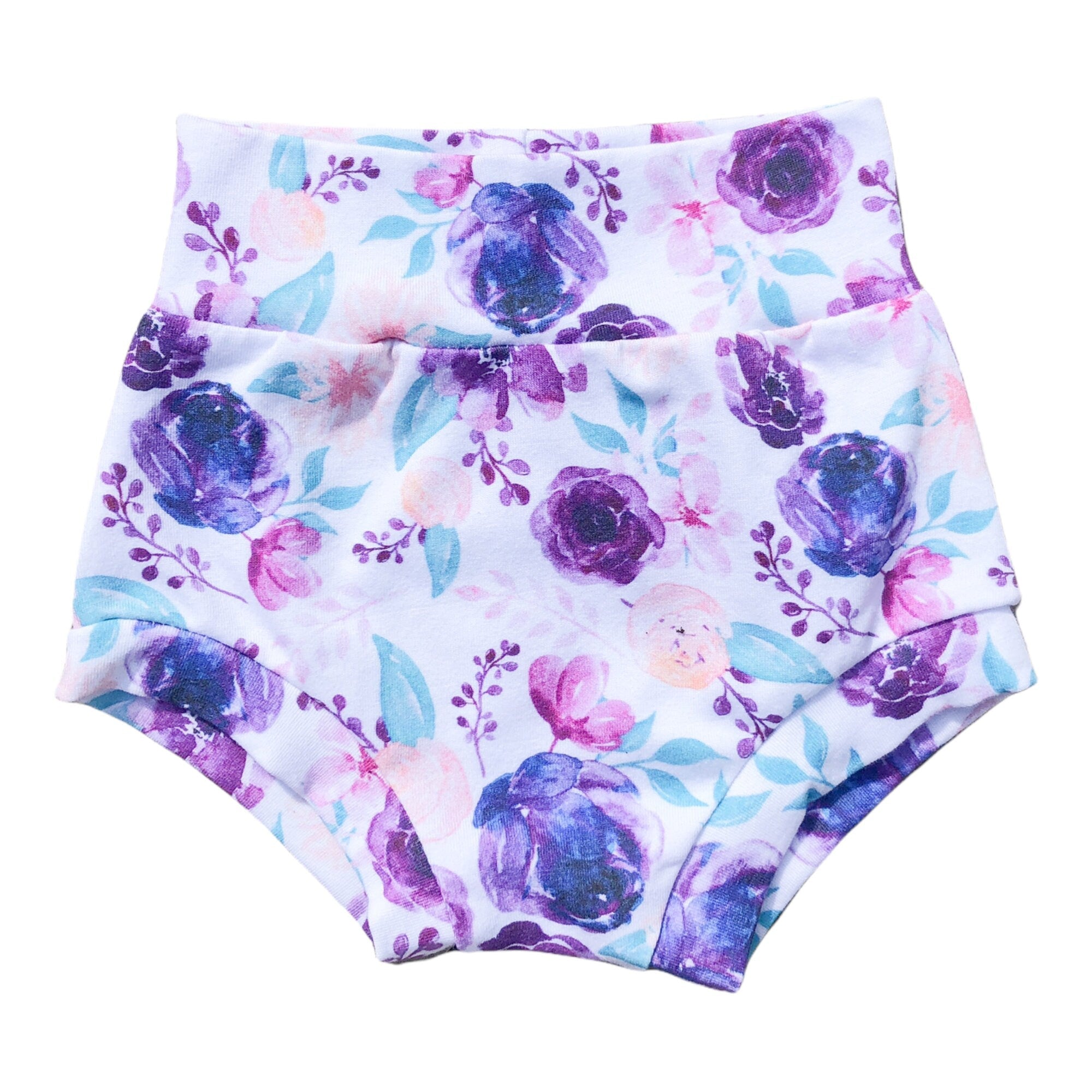 Purple Floral Personalized Bummies Outfit