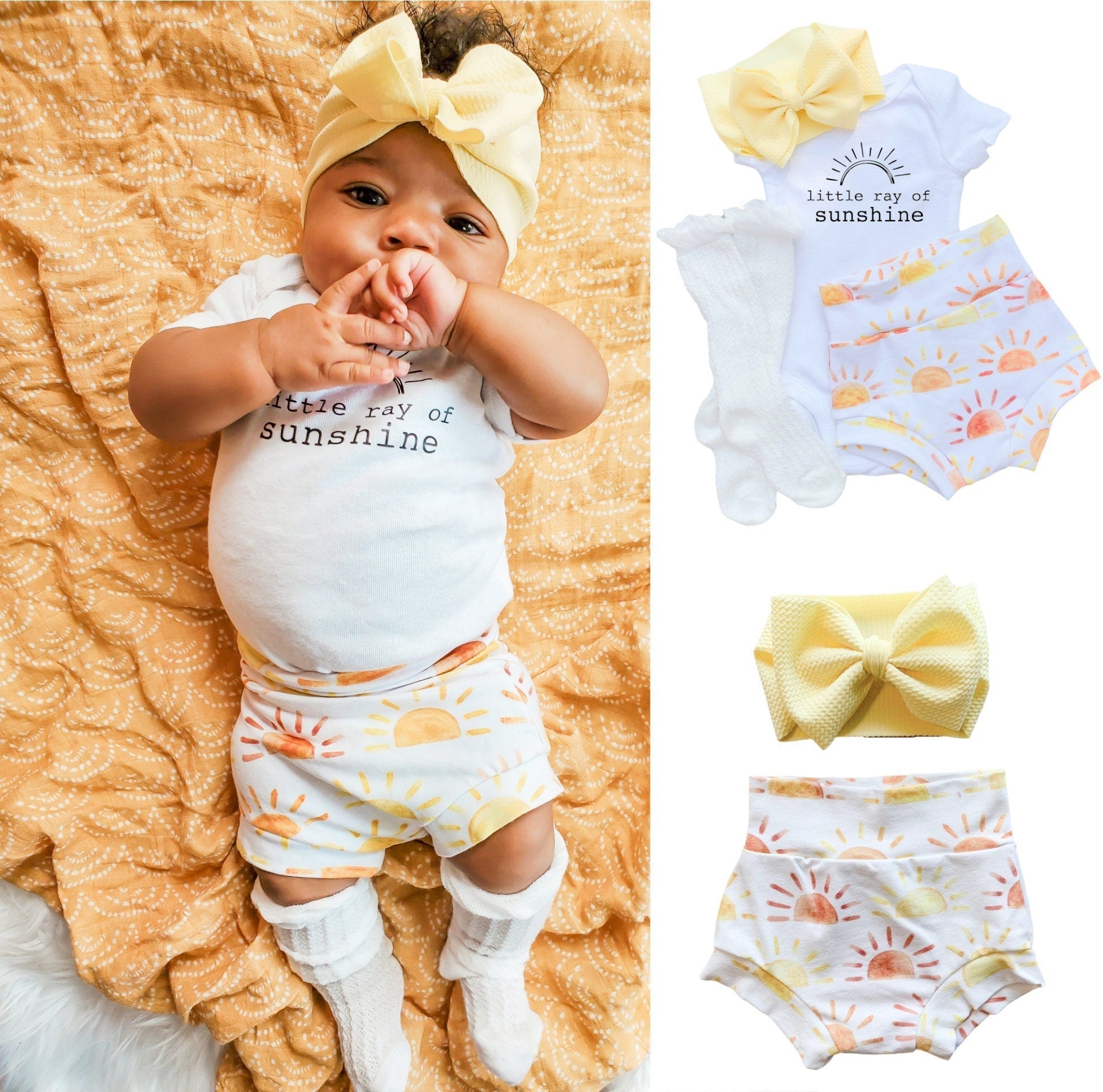 Little Ray of Sunshine Bummies Set