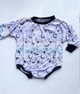 Purple Halloween Baby Sweater Romper