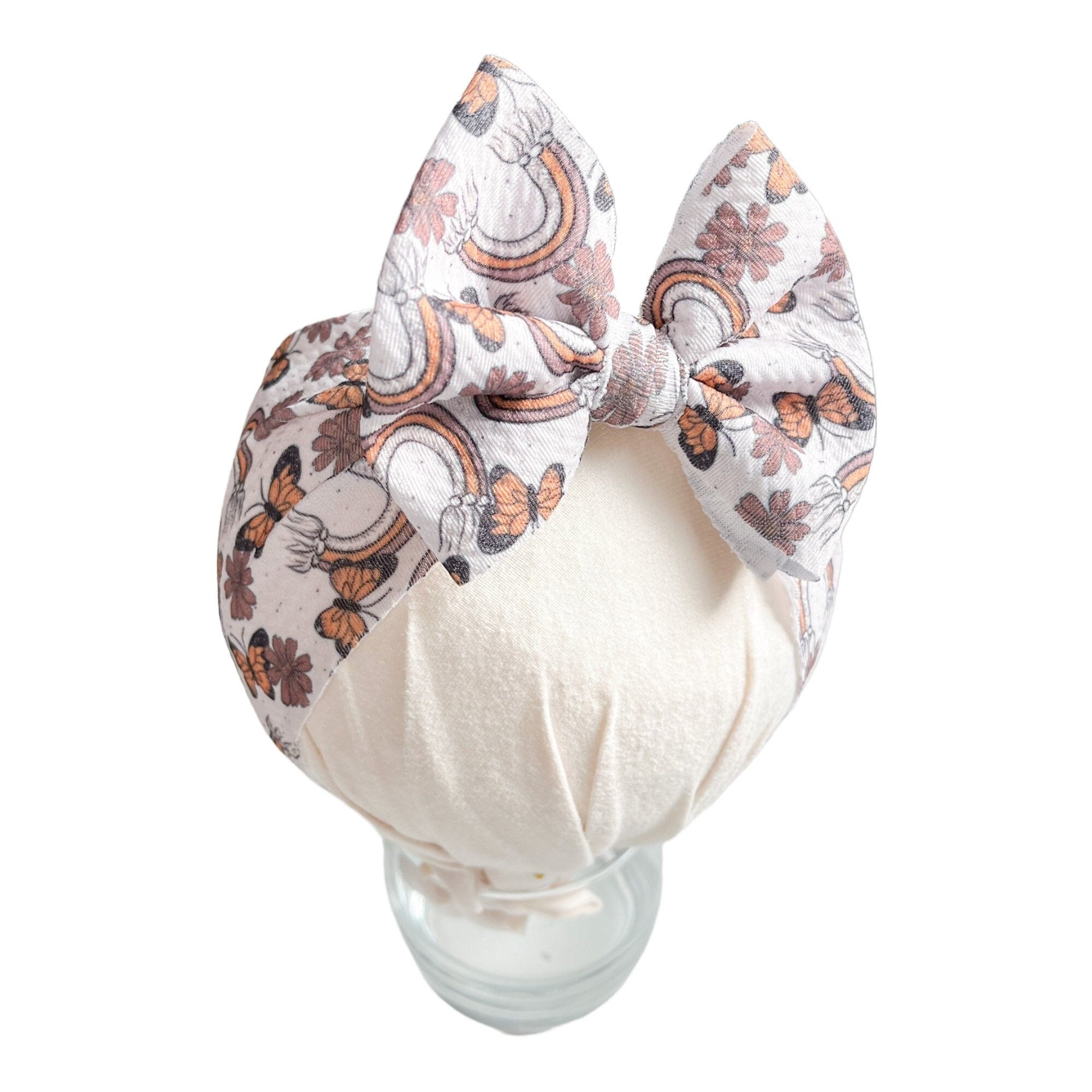 Boho Butterfly and Rainbows Headwrap Bow