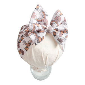 Boho Butterfly and Rainbows Headwrap Bow