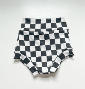 Black and White Checkered Personalized Bummies Set