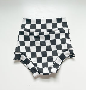 Daddy's Girl Black and White Checkered Bummies Outfit