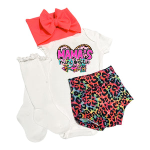 Mama's Bestie Cheetah Bummies Set