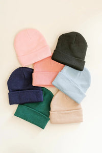 Knit Baby Beanie Hat for Fall and Winter - Newborn to 24 months