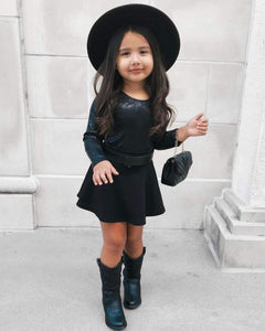 Livee Long Sleeve Leotard - Time-to-Shine Onyx