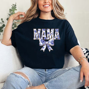 Mama Chinoiserie Coquette Bow T-Shirts – Elegant & Trendy Graphic Tees for Moms
